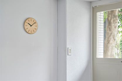 Lemnos Paper-Wood CLOCK（ペーパーウッド クロック）グリーン・line 掛け時計  DRL19-06 GN