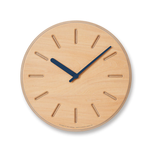 Lemnos Paper-Wood CLOCK（ペーパーウッド クロック）ネイビー・line 掛け時計  DRL19-06 NV