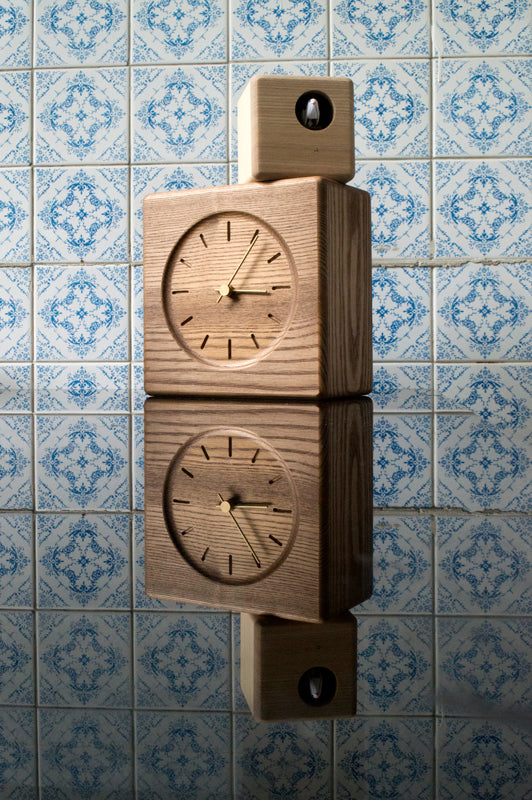 Lemnos Cubist Cuckoo Clock（キュビスト カッコークロック）ナチュラル＋ホワイト 置き時計  GTS19-04 A