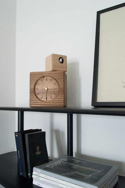 Lemnos Cubist Cuckoo Clock（キュビスト カッコークロック）ブラウン＋ナチュラル 置き時計  GTS19-04 B