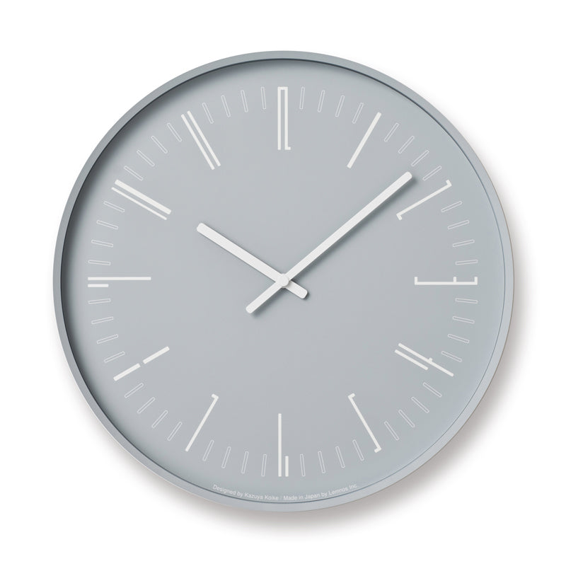 Lemnos Draw wall clock（ドロー ウォール クロック）グレー 掛け時計 KK18-13 GY