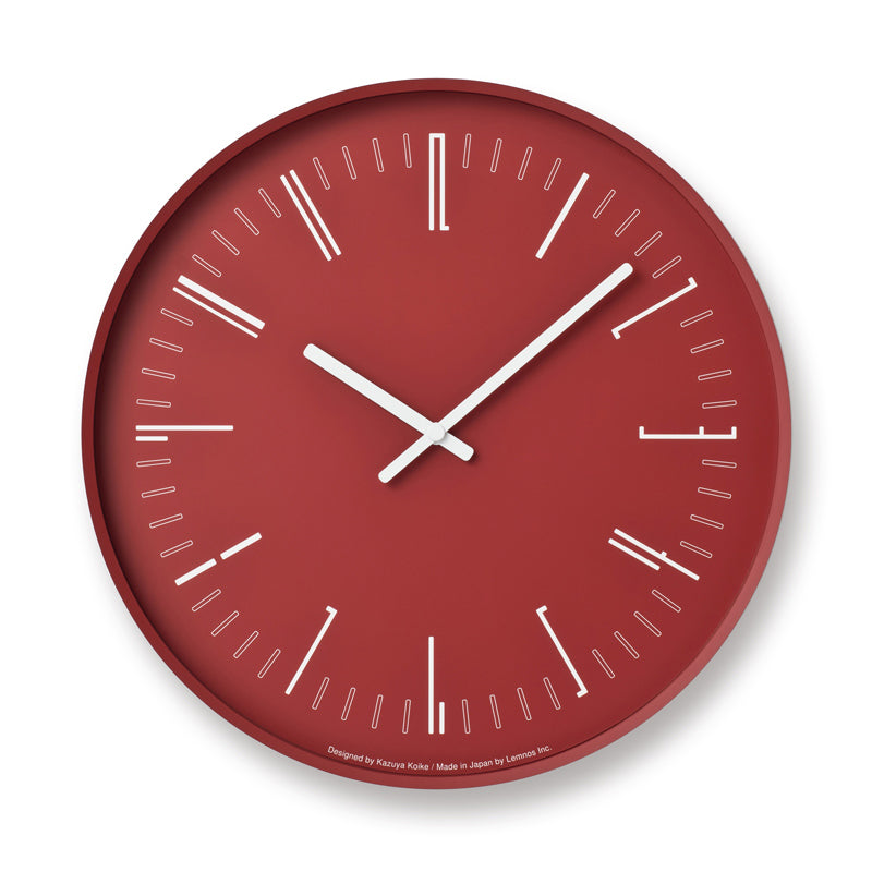 Lemnos Draw wall clock（ドロー ウォール クロック）レッド 掛け時計 KK18-13 RE
