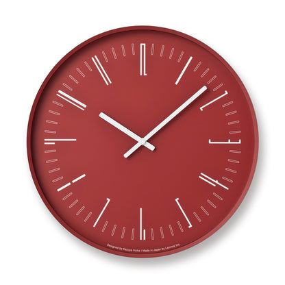 Lemnos Draw wall clock（ドロー ウォール クロック）レッド 掛け時計 KK18-13 RE