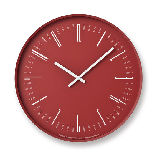 Lemnos Draw wall clock（ドロー ウォール クロック）レッド 掛け時計 KK18-13 RE
