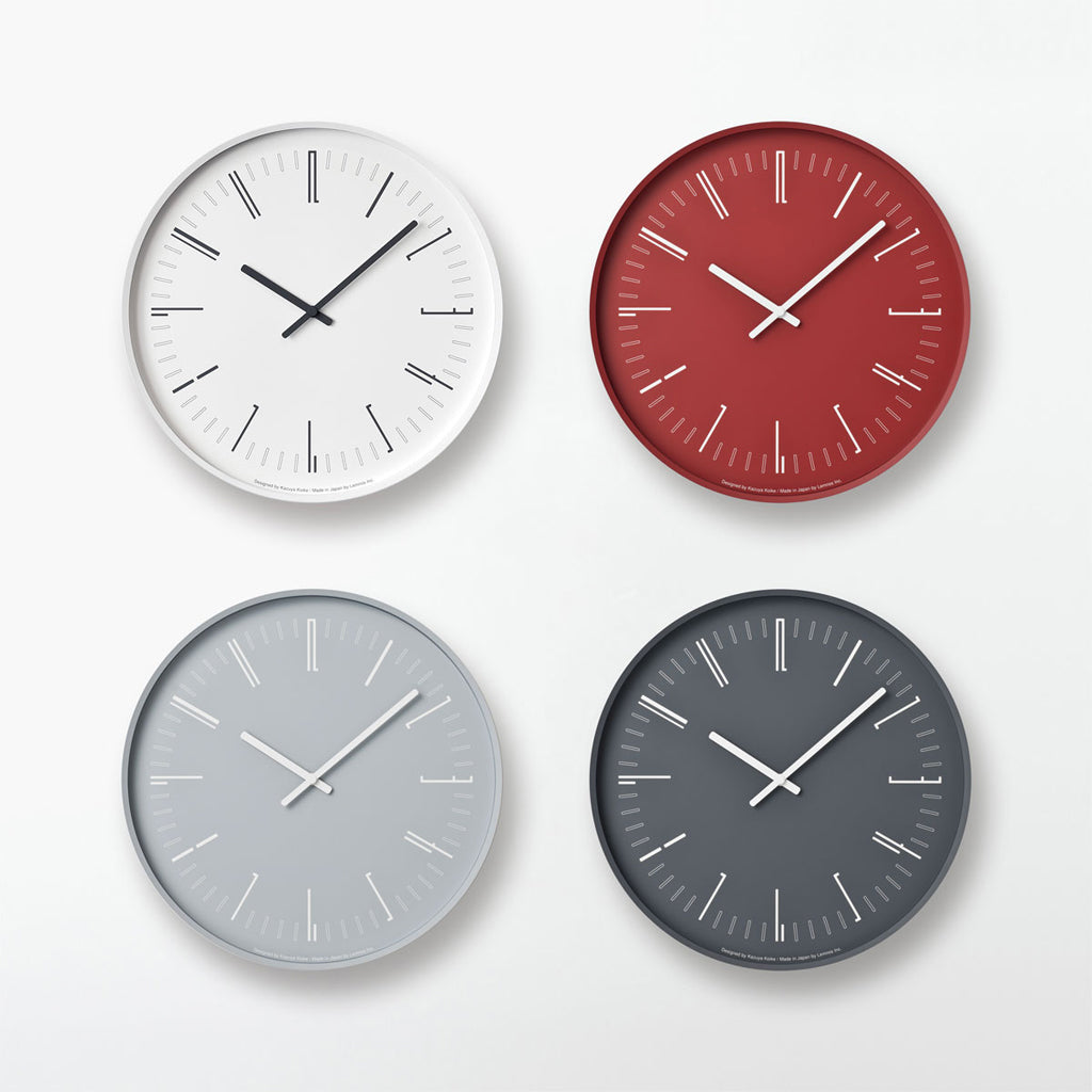 Lemnos Draw wall clock（ドロー ウォール クロック）グレー 掛け時計 KK18-13 GY
