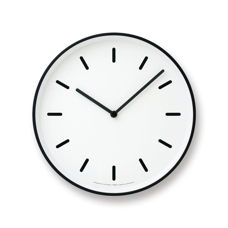 Lemnos MONO Clock（モノ クロック）ホワイト 掛け時計 LC10-20 B WH