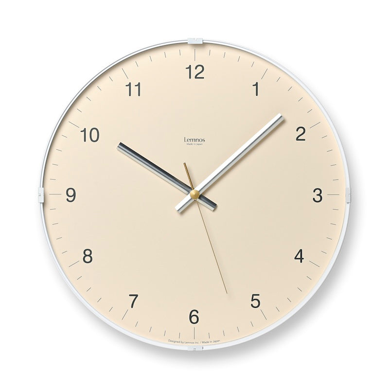 Lemnos Biome clock（バイオーム クロック）ベージュ 壁掛け時計 LC24-16 BG