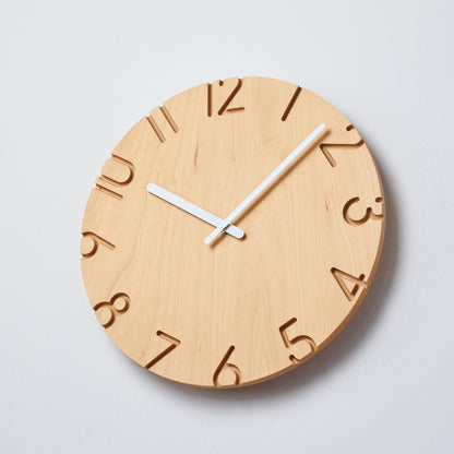 Lemnos CARVED WOOD BIRCH（カーヴド ウッド バーチ）掛け時計 NTL16-05