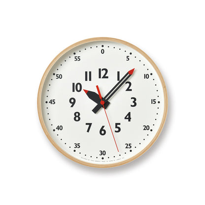 Lemnos fun pun clock  [ ふんぷんくろっく ]  壁掛け時計 Sサイズ ナチュラル/ブラウン YD14-08 Ｓ