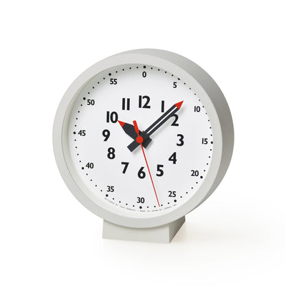 Lemnos fun pun clock for table  [ ふんぷんくろっく フォア テーブル ]   置き時計ホワイト YD18-04