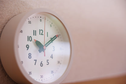 Lemnos fun pun clock for table  [ ふんぷんくろっく フォア テーブル ]   置き時計ホワイト YD18-04