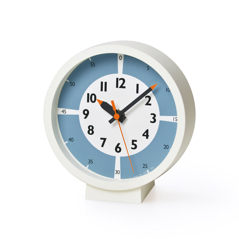 Lemnos fun pun clock with color! for table  [ ふんぷんくろっく ウィズ カラー フォア テーブル] カラー4色  YD18-05