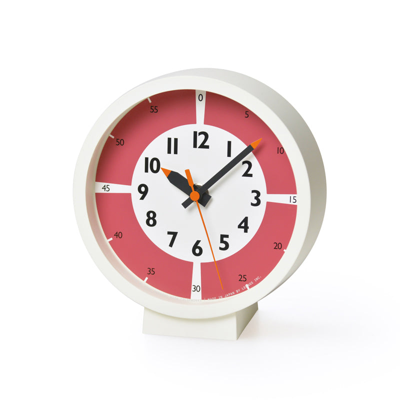 Lemnos fun pun clock with color! for table  [ ふんぷんくろっく ウィズ カラー フォア テーブル] カラー4色  YD18-05