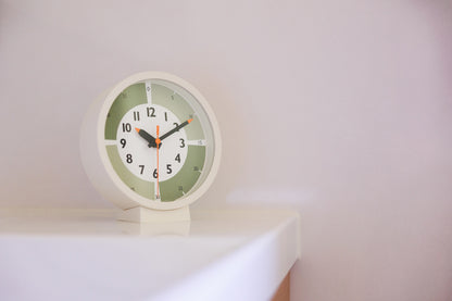 Lemnos fun pun clock with color! for table  [ ふんぷんくろっく ウィズ カラー フォア テーブル] カラー4色  YD18-05