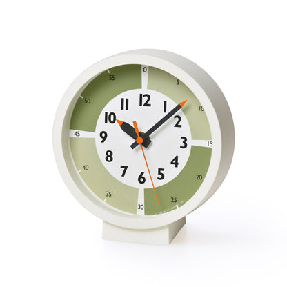 Lemnos fun pun clock with color! for table  [ ふんぷんくろっく ウィズ カラー フォア テーブル] カラー4色  YD18-05