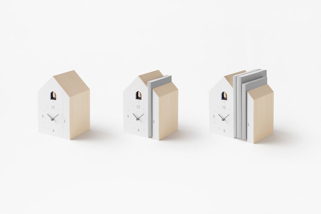 Lemnos cuckoo-collection（カッコーコレクション）bookend（ブックエンド）置き時計 NL19-01