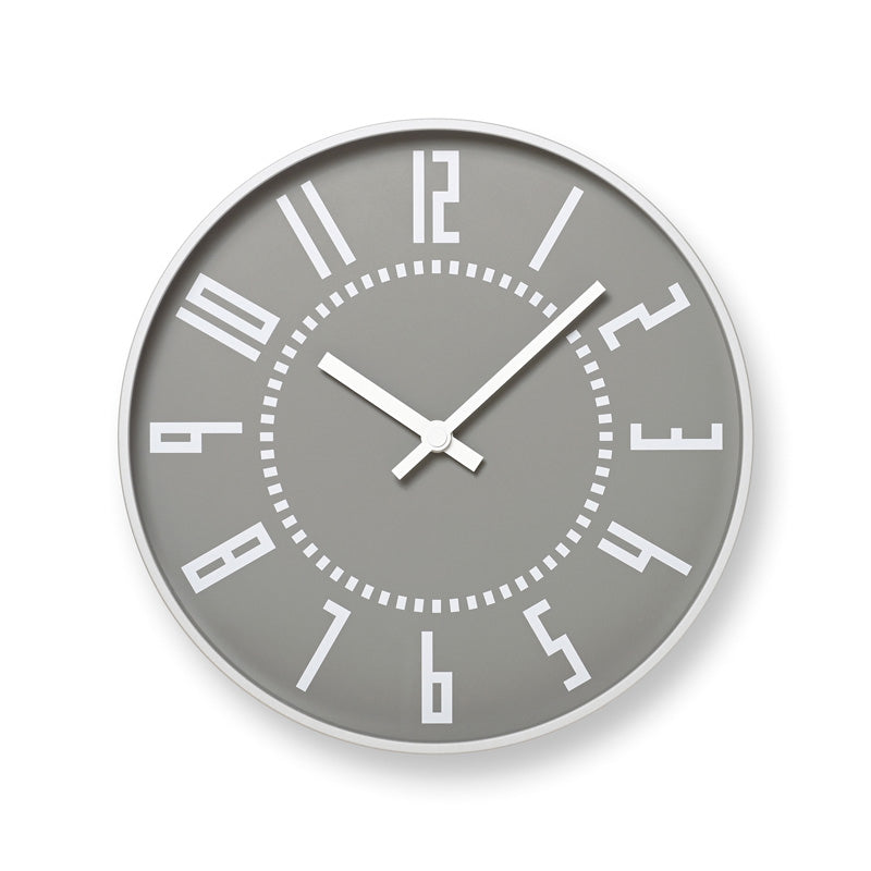 Lemnos eki clock  [エキ クロック]  掛時計 ホワイト/グレー/ブラック