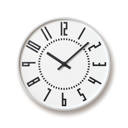 Lemnos eki clock  [エキ クロック]  掛時計 ホワイト/グレー/ブラック