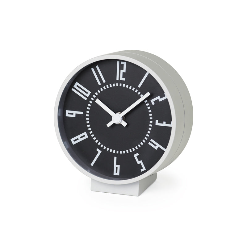 Lemnos eki clock S [エキ クロック エス]  置き時計 ホワイト/グレー/ブラック TIL19-08