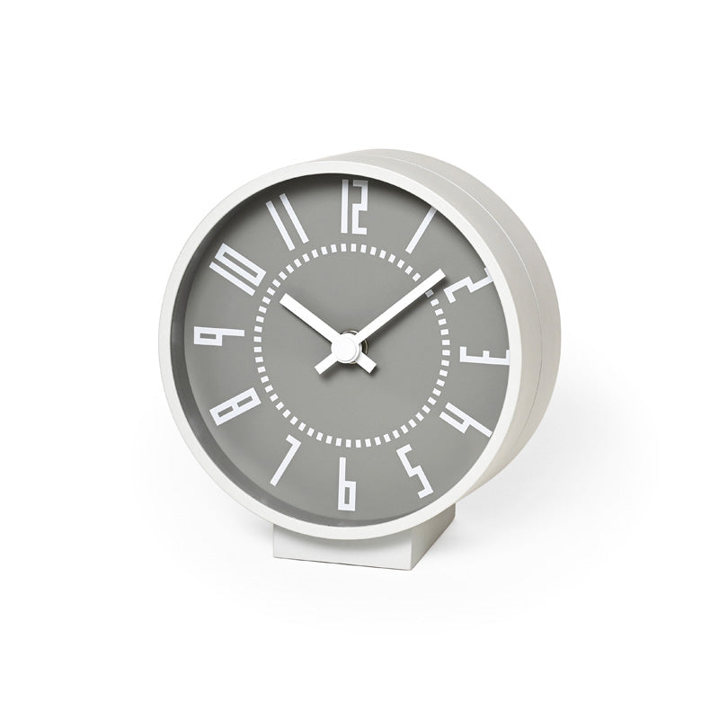 Lemnos eki clock S [エキ クロック エス]  置き時計 ホワイト/グレー/ブラック TIL19-08