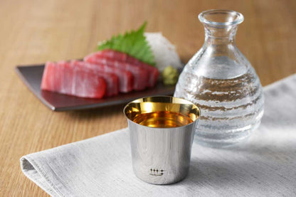 磨き屋シンジケート　ぐいのみ 100ｍL 内面金メッキ仕上げ【2個入り】ステンレス製 日本製