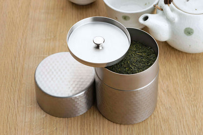 茶考具 2点Dセット（急須 木柄・茶筒） ステンレス製 日本製