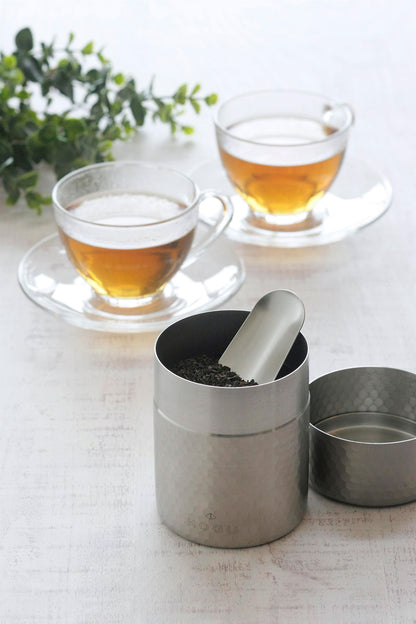 茶考具 茶筒 ステンレス製 日本製