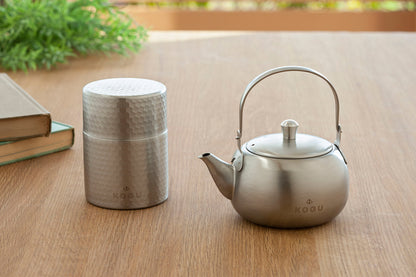 茶考具 2点Cセット（急須・茶筒） ステンレス製 日本製