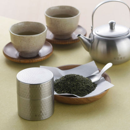 茶考具 茶筒 小 ステンレス製 日本製