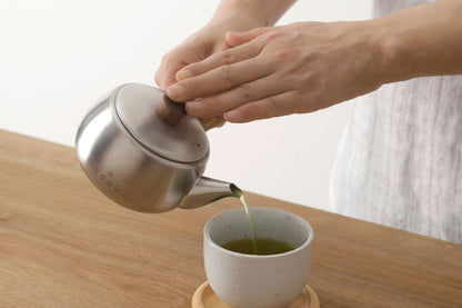 茶考具 急須 横手 茶こし付き ステンレス製 日本製