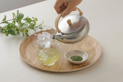 茶考具 平型急須 つる手 茶こし付き ステンレス製 日本製