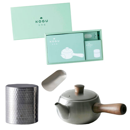茶考具 ギフト3点セット（急須 横手・茶筒・茶み） ステンレス製 日本製